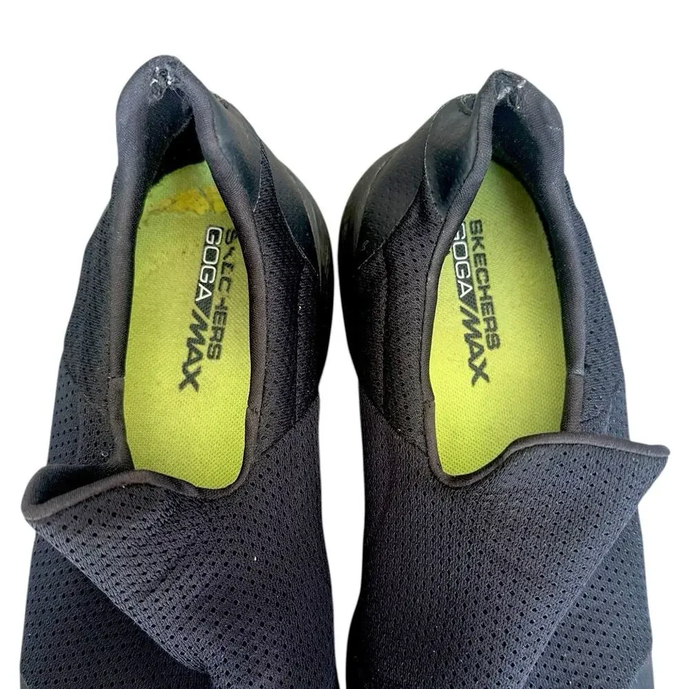 Skechers Go Walk 4 Goga Max Black Slip On Shoes 54152 Size 9.5 Men’s Black BBK